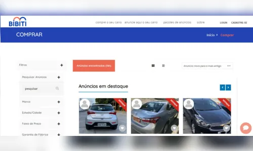 
				
					Bibiti: conheça site paraibano de compra e venda de veículos
				
				