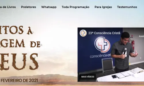 
                                        
                                            'Consciência Cristã' 2021 começa nesta quinta em formato virtual; veja programação
                                        
                                        