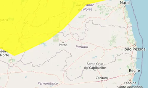 
				
					Inmet emite alerta amarelo de chuvas intensas para 49 municípios da PB
				
				