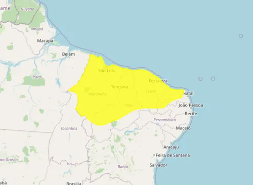 
				
					Inmet emite alerta amarelo de chuvas intensas para 42 municípios da PB
				
				