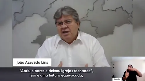 
				
					Atacado por religiosos, João diz que não abriu bares e deixou igrejas fechadas na Paraíba
				
				