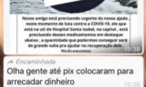 
				
					Pedido de medicamentos para paciente internado no Hospital Santa Isabel é falso, diz prefeitura de João Pessoa
				
				