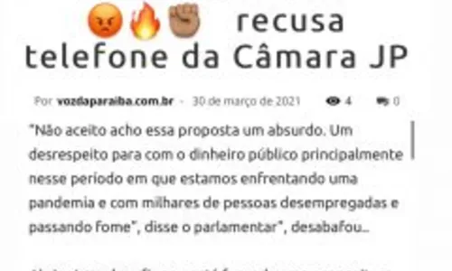 
				
					Por que a população tem que pagar a conta telefônica e celulares de última geração de vereadores de João Pessoa?
				
				