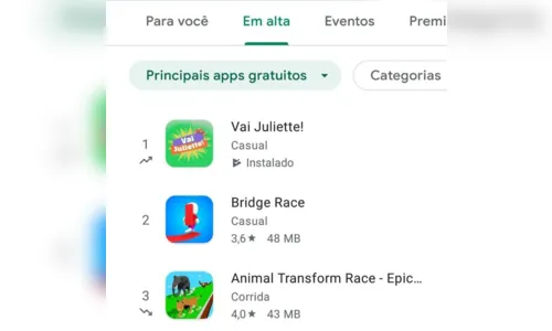 
				
					Jogo inspirado na trajetória de Juliette no BBB21 atinge marca de 500 mil downloads
				
				