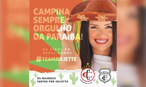 
				
					Juliette exalta grandeza de Campinense e Treze e elogia torcida do Botafogo-PB
				
				