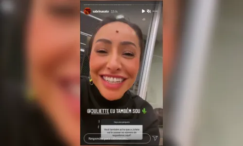 
				
					Ex-BBB Sabrina Sato fala sobre expectativa de "passar o bastão" para Juliette
				
				