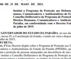 Governo cria Programa de Proteção aos Defensores de Direitos Humanos, Comunicadores e Ambientalistas da PB