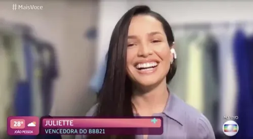 
				
					Em entrevista ao 'Mais Você', Juliette dá detalhes de como está 'nova vida' após BBB
				
				