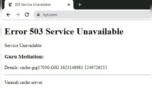 
				
					Sites de notícias e serviços de streaming ficam fora do ar após falha em servidor
				
				