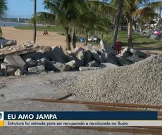 Letreiro 'Eu amo Jampa' é retirado do Busto de Tamandaré para revitalização