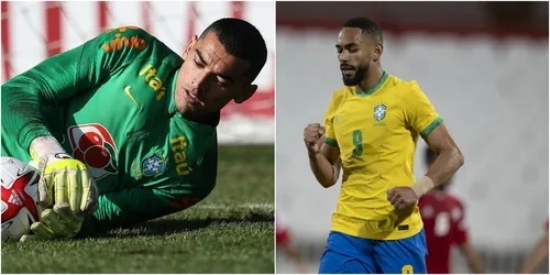 
				
					Hulk, Matheus Cunha e Santos vivem momento histórico, juntos, com a camisa da seleção brasileira
				
				