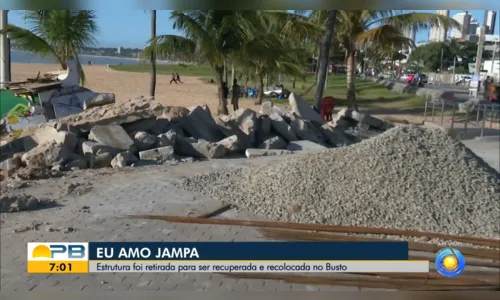 
				
					Letreiro 'Eu amo Jampa' é retirado do Busto de Tamandaré para revitalização
				
				