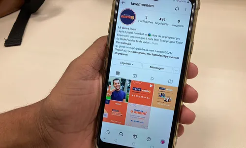 
                                        
                                            Lá Vem o Enem 2021: projeto ganha perfil no Instagram para se conectar com o público
                                        
                                        