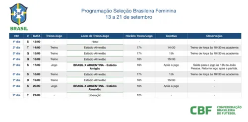 
				
					Daiane destaca renovação na seleção feminina e avalia amistoso contra a Argentina: "Jogo especial"
				
				