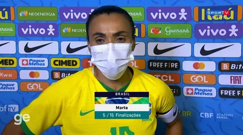 
				
					Marta agradece carinho da Paraíba após amistosos da Seleção e afirma: "Pretendo voltar de férias"
				
				