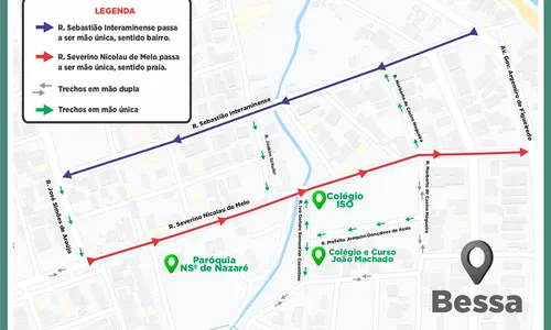 
                                        
                                            Binário é implantado no bairro do Bessa; confira mudanças no trânsito
                                        
                                        