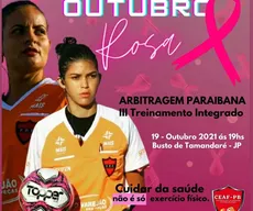 Ceaf-PB realiza treino integrado de arbitragem e destaca Outubro Rosa