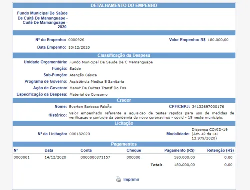 
				
					MPF investiga compra de 4 mil testes da Covid-19 em prefeitura da Paraíba
				
				