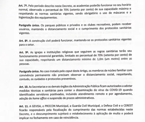 
				
					Prefeitura de Campina Grande publica novo decreto com regras para shows, restaurantes e jogos de futebol
				
				