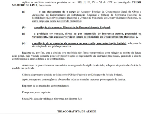 
				
					Justiça proíbe acesso de investigados por fraudes a 12 prefeituras da Paraíba, mas indefere prisões
				
				