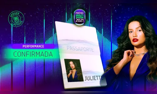 
				
					Juliette tem performance confirmada no Prêmio Multishow 2021
				
				