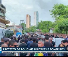 Policiais e bombeiros militares da Paraíba fazem protesto contra Lei de Proteção aos Militares