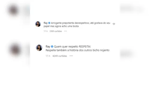 
				
					Flay critica Ícaro Silva, após comentário sobre BBB: "arrogante, prepotente, desrespeitoso"
				
				