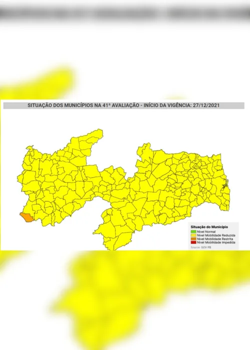 
                                        
                                            Paraíba segue com 222 municípios na bandeira amarela em nova avaliação da pandemia
                                        
                                        
