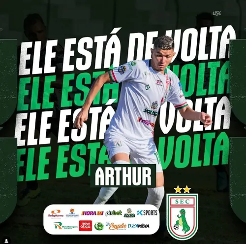 
				
					Sousa segue reforçando o time e anuncia o retorno do atacante Arthur
				
				