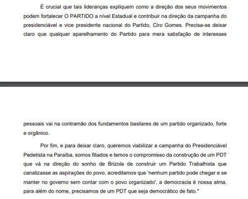 
				
					Defendendo 'palanque duplo', Lígia é alvo de críticas em carta de filiados do PDT
				
				