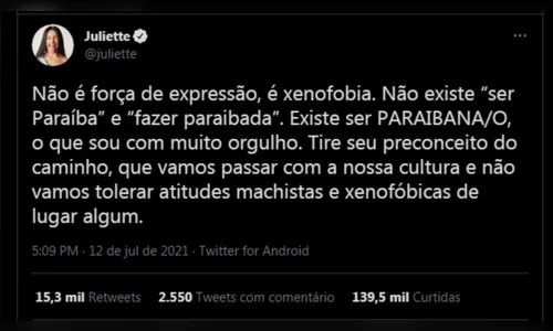 
				
					Vestibular da Unicamp cita tuítes de Juliette e Chico César que falam sobre xenofobia
				
				