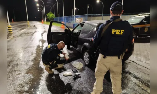 
				
					Casal é preso com duas pistolas e quase 2 kg de cocaína escondidos em veículo no Sertão da Paraíba
				
				