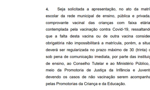 
				
					MP recomenda que Campina Grande e três cidades cobrem comprovante vacinal de crianças em escolas
				
				