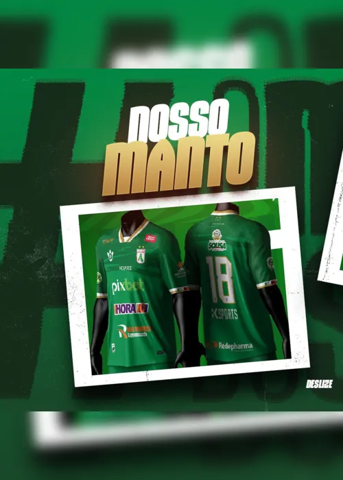 
                                        
                                            Sousa divulga imagens do novo uniforme que o time usará na temporada 2022
                                        
                                        