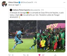Chico César homenageia primeiro título de Senegal na Copa Africana com citação a “Mama África” no Twitter
