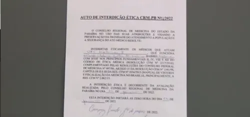 
				
					Saúde improvisa posto de Saúde e CRM interdita unidade em Campina Grande
				
				