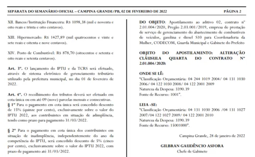 
				
					Prefeitura publica reajuste do IPTU em Campina Grande e prazos para pagamento
				
				