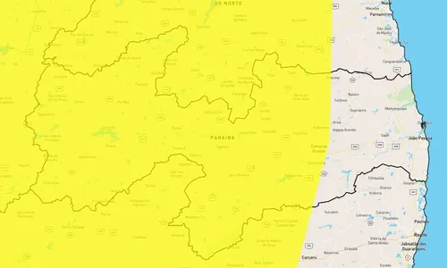 
                                        
                                            Inmet emite alerta amarelo de perigo potencial de chuvas intensas para 158 cidades da PB
                                        
                                        