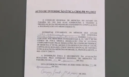 
				
					Saúde improvisa posto de Saúde e CRM interdita unidade em Campina Grande
				
				