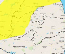 Inmet emite alerta com perigo potencial de chuvas intensas para quase 70 municípios da PB; veja lista