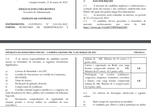 
				
					Prefeitura de Campina Grande publica edital para contratar cuidadores escolares; veja regras e vagas
				
				