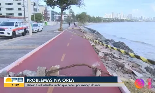 
                                        
                                            Ciclovia na faixa de Cabo Branco tem trecho interditado pela Defesa Civil
                                        
                                        