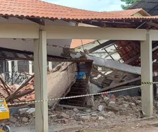 Defesa Civil interdita escola após desabamento de teto deixar duas pessoas feridas, em João Pessoa