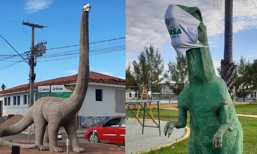 
				
					Juliette lembra de Sousa ao ver estátua de dinossauro na Califórnia
				
				