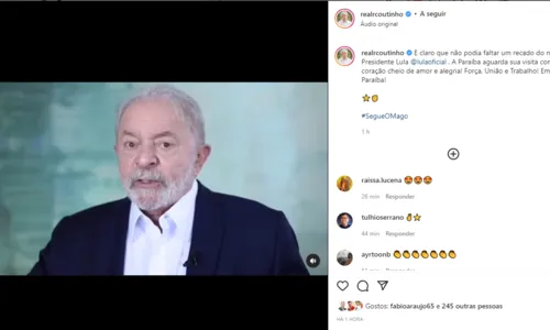 
                                        
                                            Em vídeo, Lula diz que vem à Paraíba pedir voto para aliança do PT com Veneziano
                                        
                                        