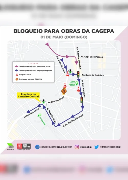 
                                        
                                            Trecho de avenida de Jaguaribe, em João Pessoa, é bloqueado neste domingo (1º)
                                        
                                        