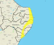 Inmet emite alerta de perigo potencial de acumulado de chuvas para João Pessoa e mais 55 cidades da PB