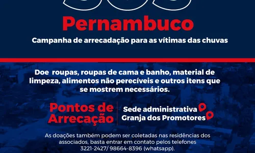 
                                        
                                            APMP arrecada donativos para as vítimas das enchentes em Pernambuco
                                        
                                        