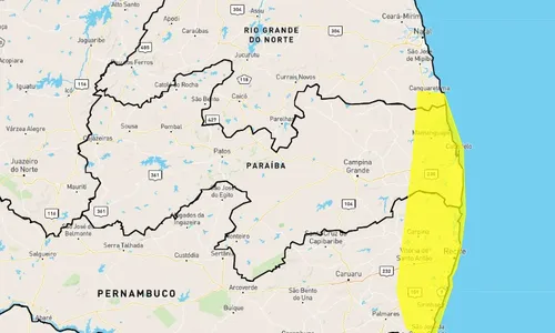 
                                        
                                            Inmet emite dois alertas de chuvas para João Pessoa e outros 39 municípios
                                        
                                        