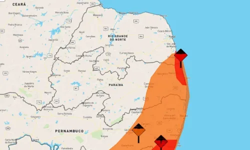 
                                        
                                            Dez cidades do Litoral da Paraíba estão em alerta vermelho, diz Inmet
                                        
                                        
